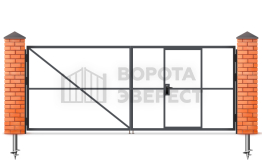 Автоматические гаражные ворота 1500×2250 ВЭ-2055
